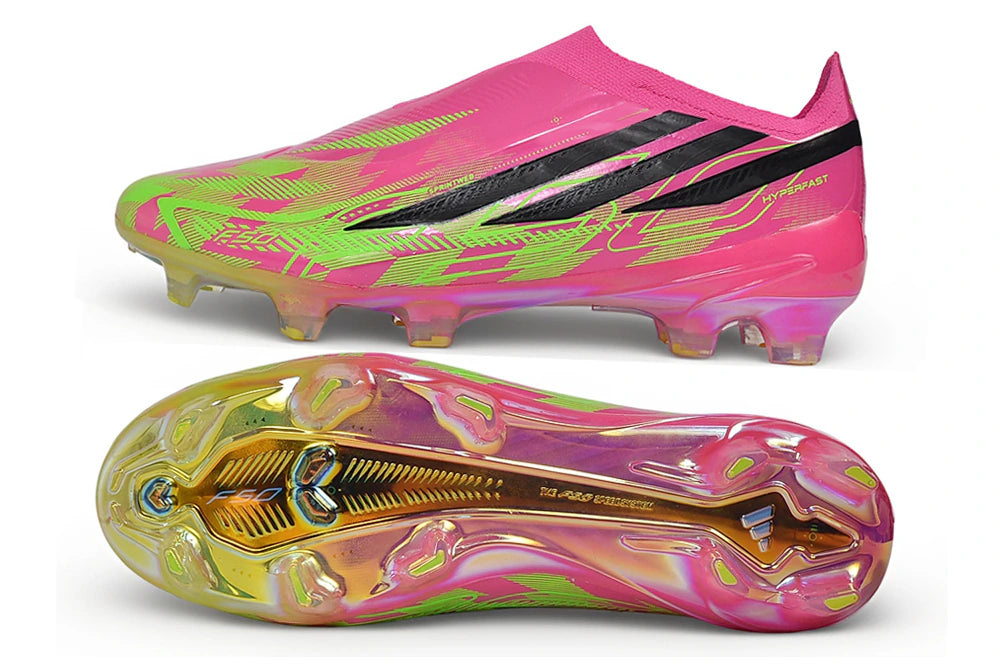 Chuteira Adidas F50 Hyperfast Laceless FG - Rosa