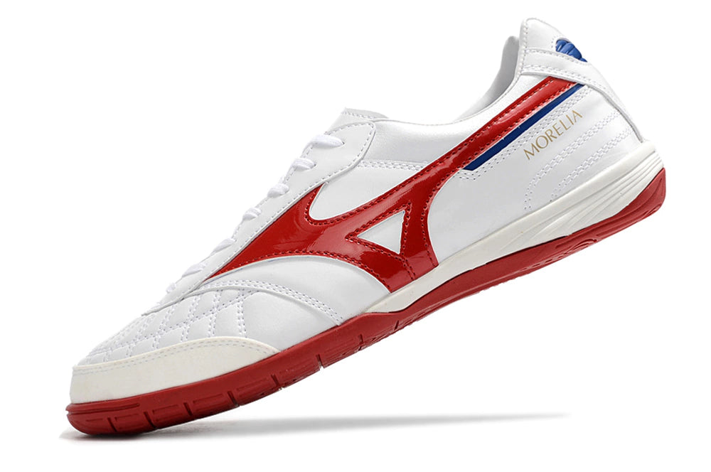 Chuteira Mizuno Morelia Sala Futsal - Branco/Vermelho