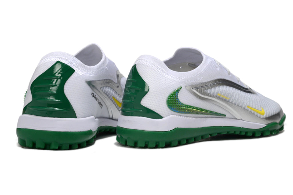 Chuteira Nike Phantom 6 Elite Society TF - Prata/Verde