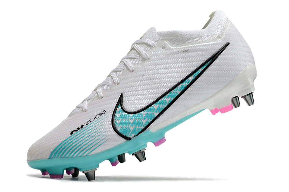 Chuteira Nike Air Zoom Mercurial Vapor 15 Elite SG - Branco/Azul