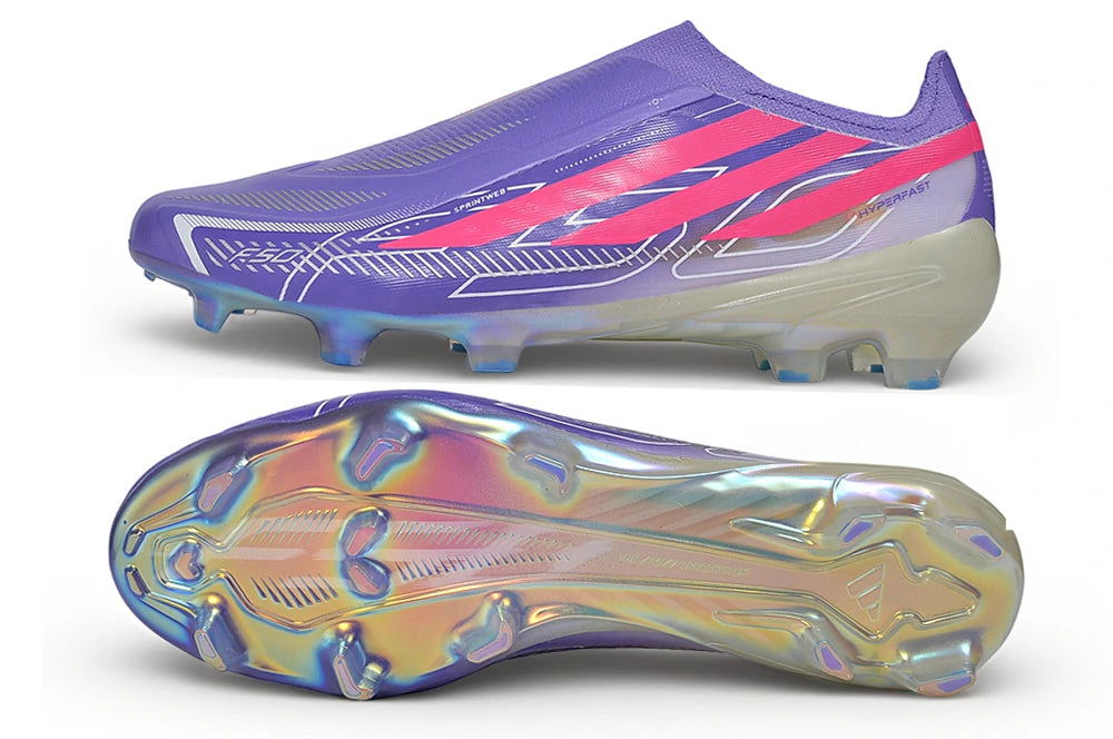 Chuteira Adidas F50 Hyperfast Laceless FG - Roxo