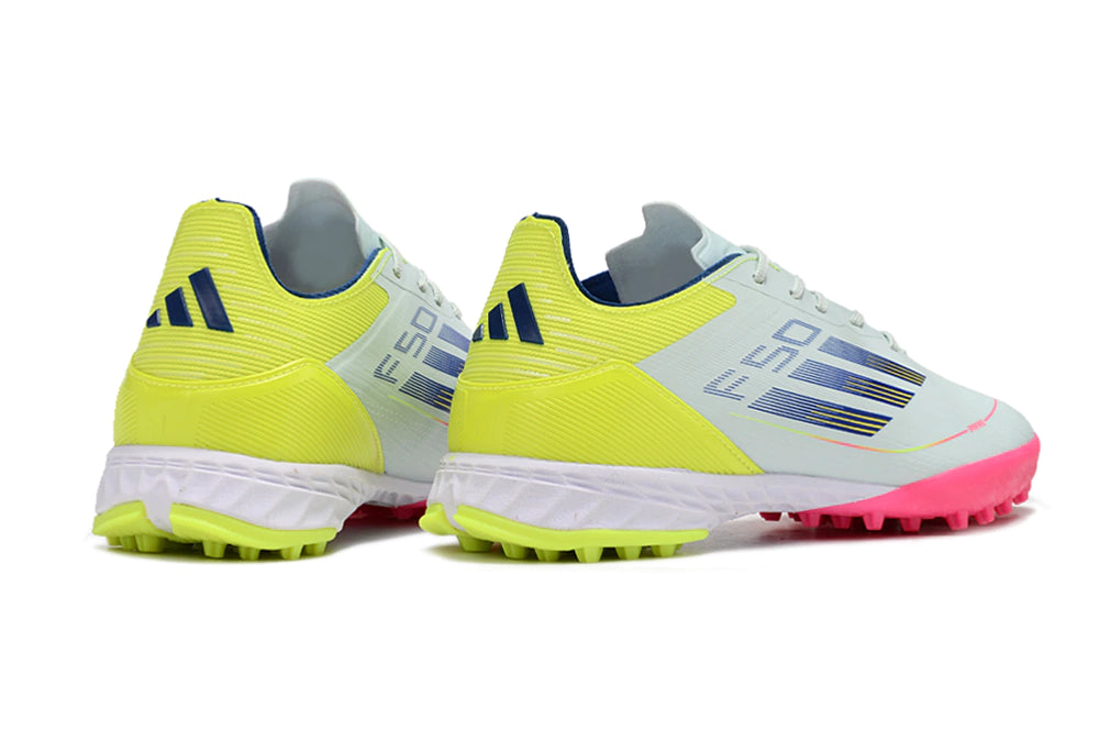 Chuteira Adidas X F50 Pro Society - Branco/Rosa/Verde