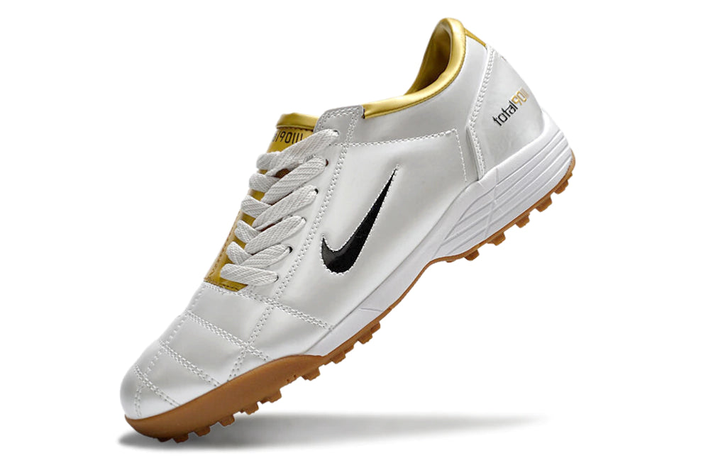 Chuteira Nike Total 90 Society - Branco/Dourado