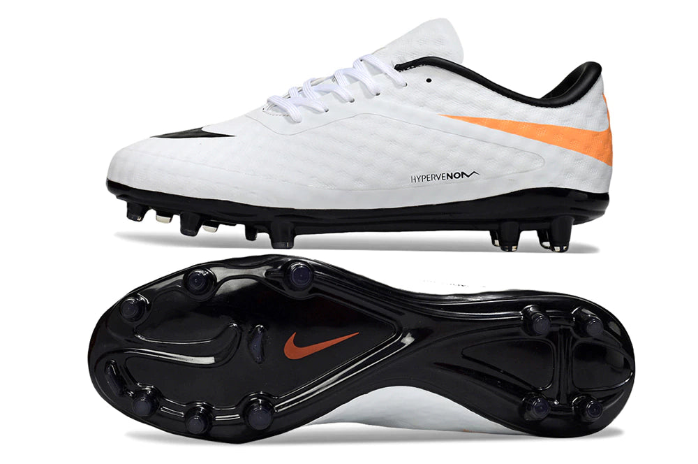 Chuteira Nike Hypervenom Phantom FG - Branco/Laranja