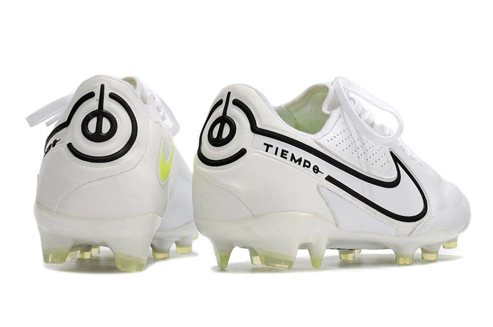 Chuteira Nike Tiempo 9 Elite Campo FG - Branco/Preto