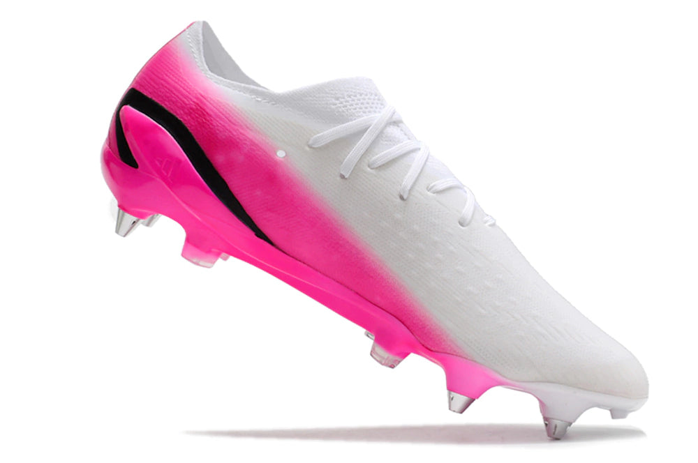 Chuteira Adidas X Speedportal.1 SG - Branco/Rosa