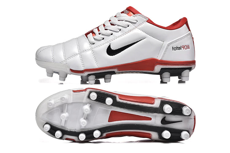 Chuteira Nike Total 90 Campo - Branco/Vermelho