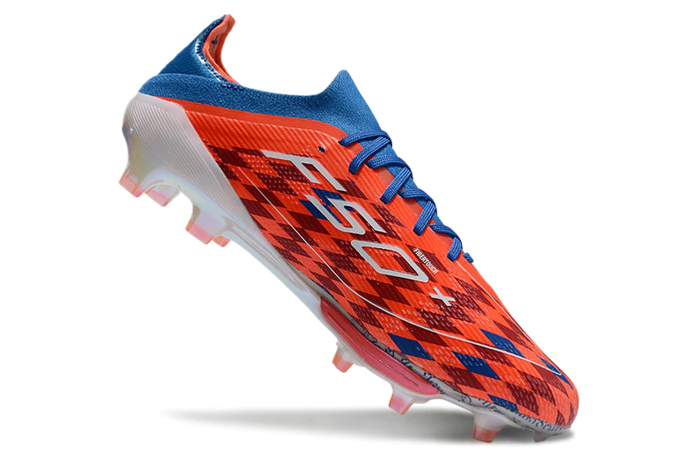 Chuteira Adidas F50.1 Elite Campo - Vermelho/Azul/Branco