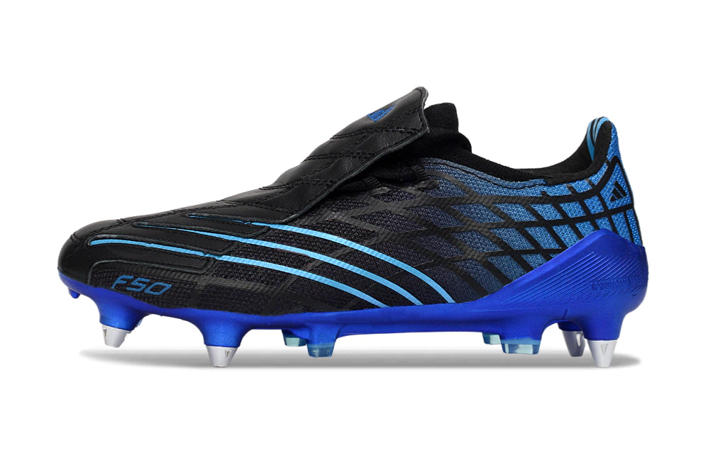Chuteira Adidas F50 Spider SG - Preto/Azul