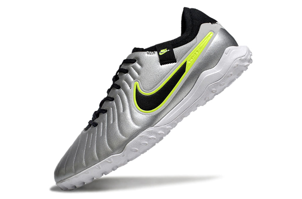 Chuteira Nike Tiempo 10 Pro Society - Cinza/Preto/Branco