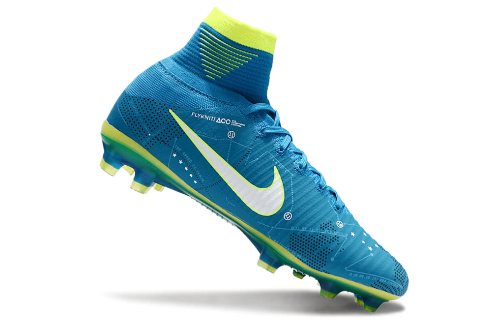 Chuteira Nike Mercurial Superfly 5 Elite Campo - Azul/Verde/Branco