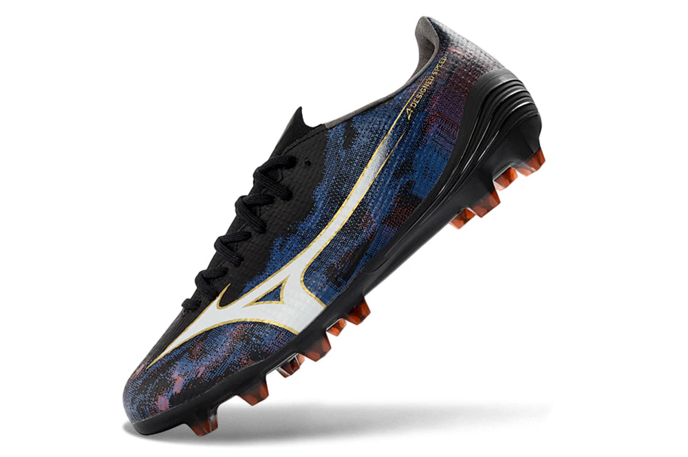 Chuteira Mizuno Alpha Japan 3 FG - Preto/Azul
