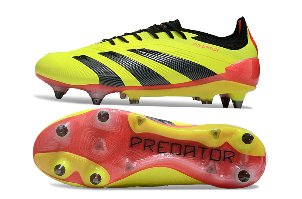 Chuteira Adidas Predator Elite SG - Amarelo/Preto/Laranja
