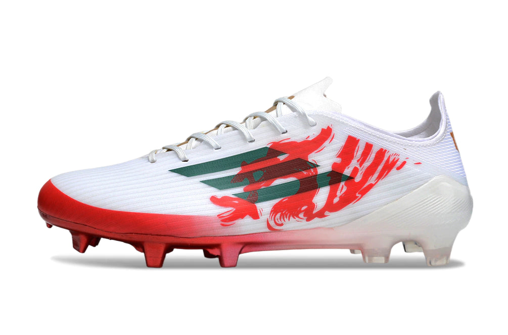 Chuteira Adidas F50 X Campo - Branco/Vermelho