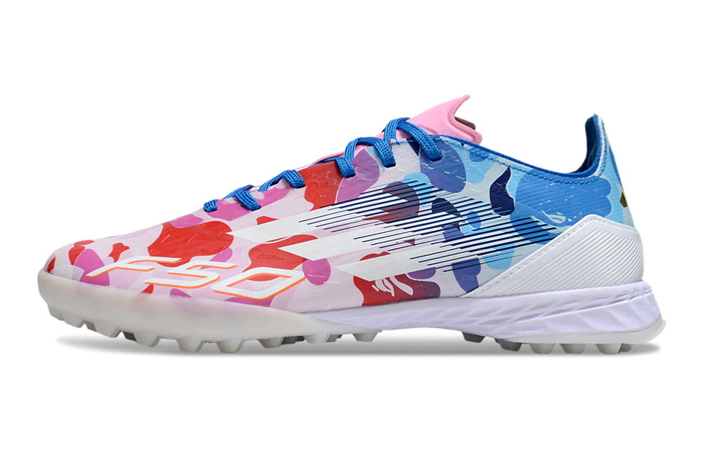 Chuteira Adidas X F50 Pro Society - Azul/Rosa