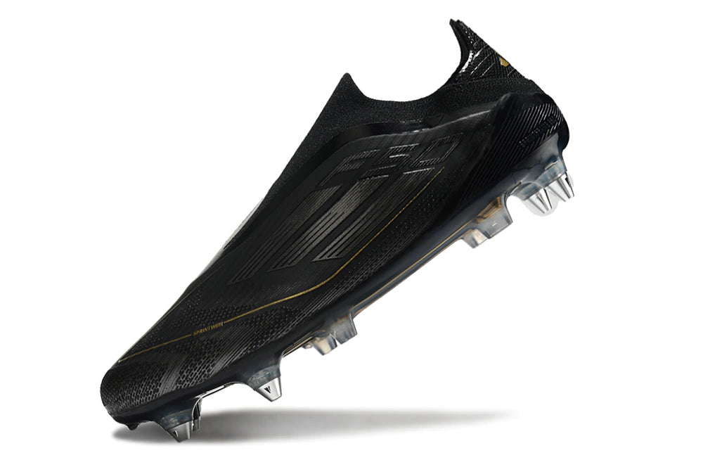 Chuteira Adidas F50 X Laceless Campo SG - Preto/Dourado