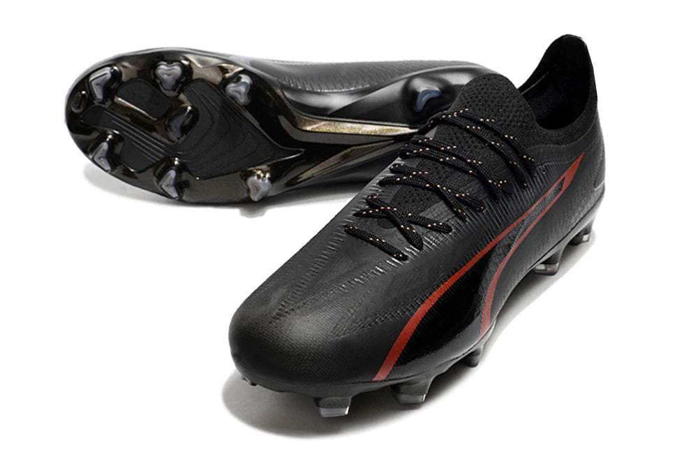 Chuteira Puma Ultra 5 Campo FG - Preto/Vermelho