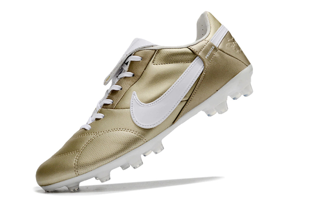 Chuteira Nike Premier 3 FG - Dourado/Branco