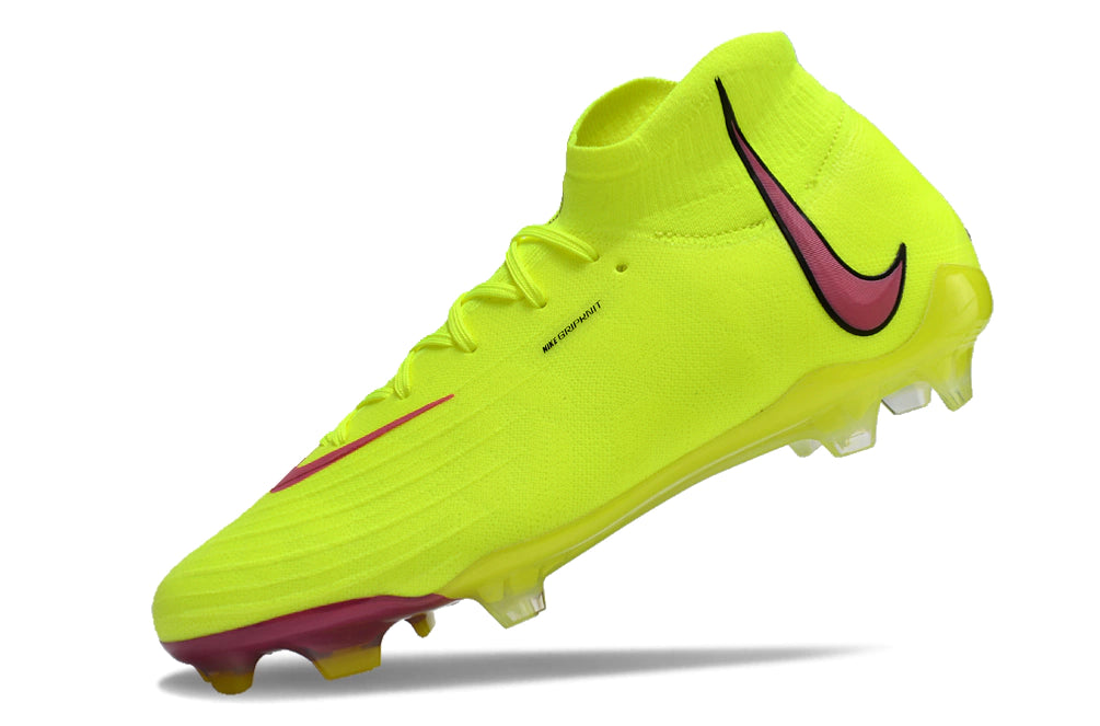 Chuteira Nike Campo Phantom Luna Elite Campo FG - Amarelo/Rosa