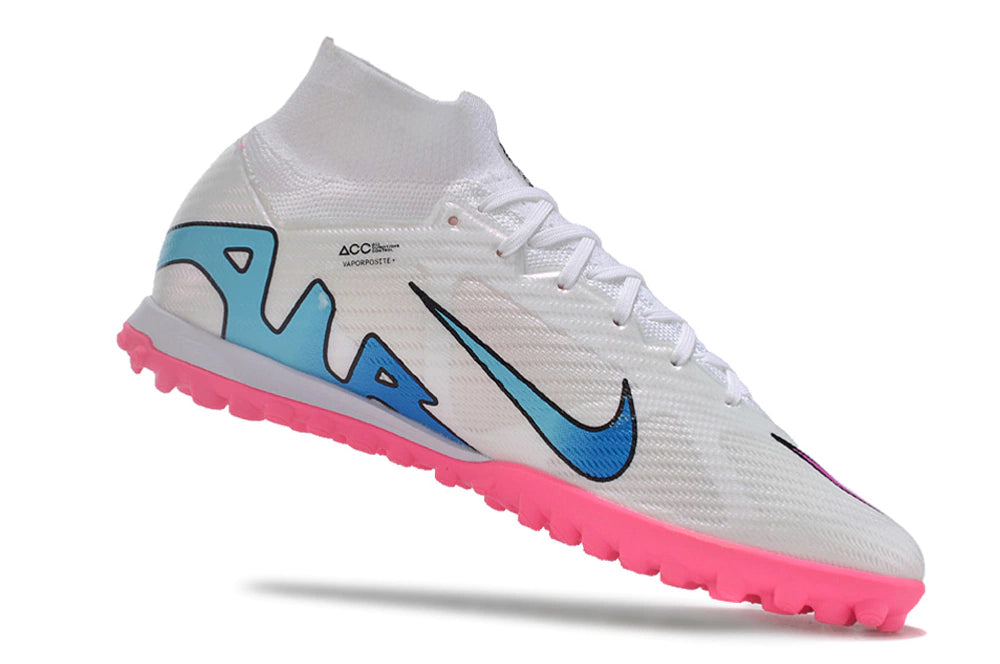Chuteira Nike Mercurial Superfly 9 Elite Society - Branco/Rosa