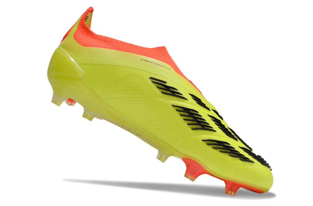 Chuteira Adidas Predstrike Elite Laceless Campo - Amarelo/Preto/Laranja