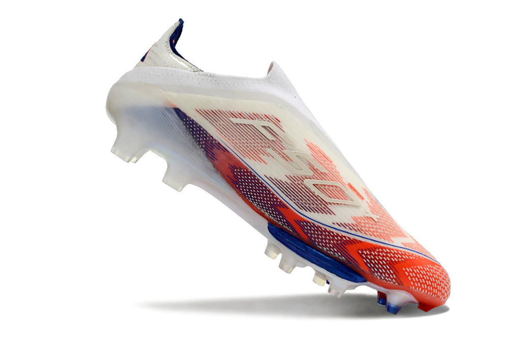 Chuteira Adidas F50+ Elite Campo - Branco/Laranja