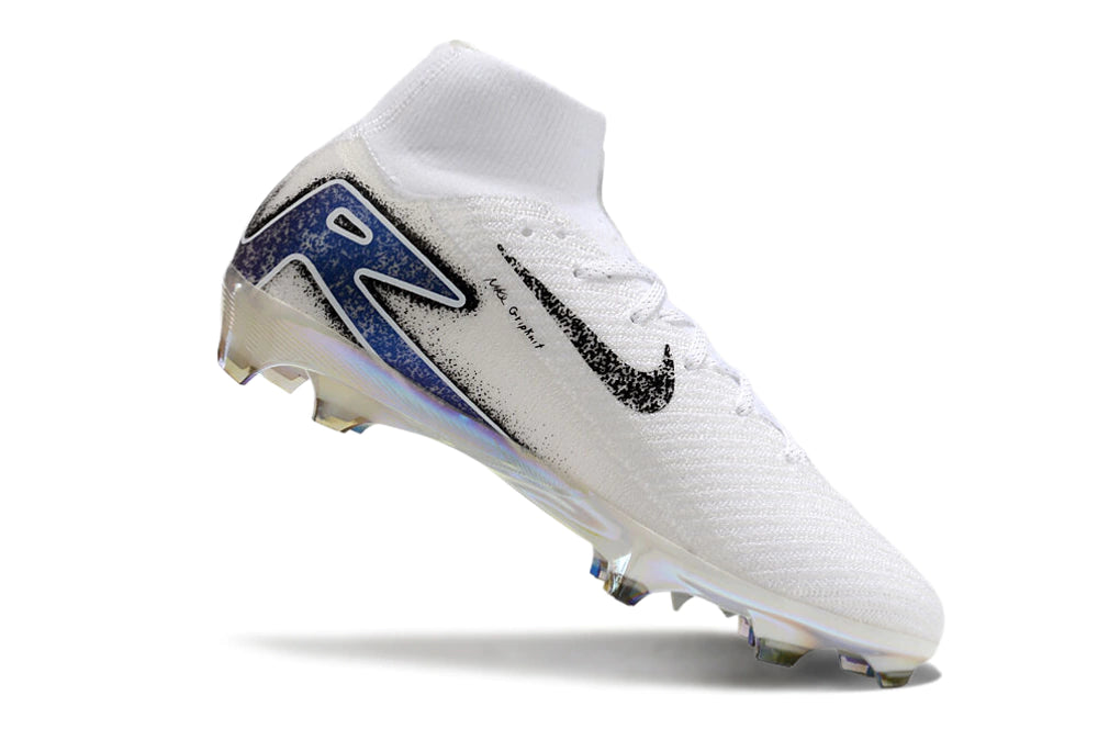 Chuteira Nike Air Zoom Mercurial Superfly 10 Elite Campo - Branco/Preto