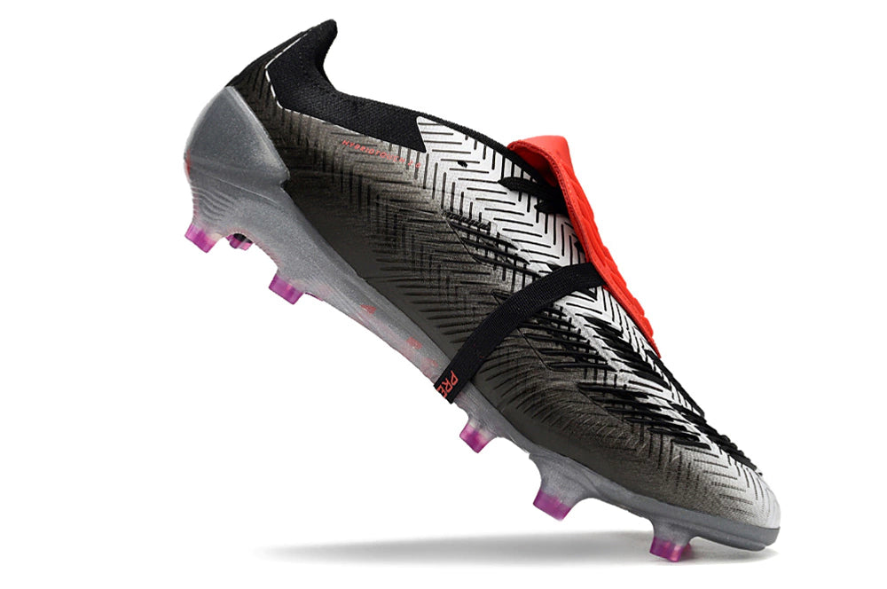 Chuteira Adidas Predstrike Elite Campo - Preto/Branco/Vermelho