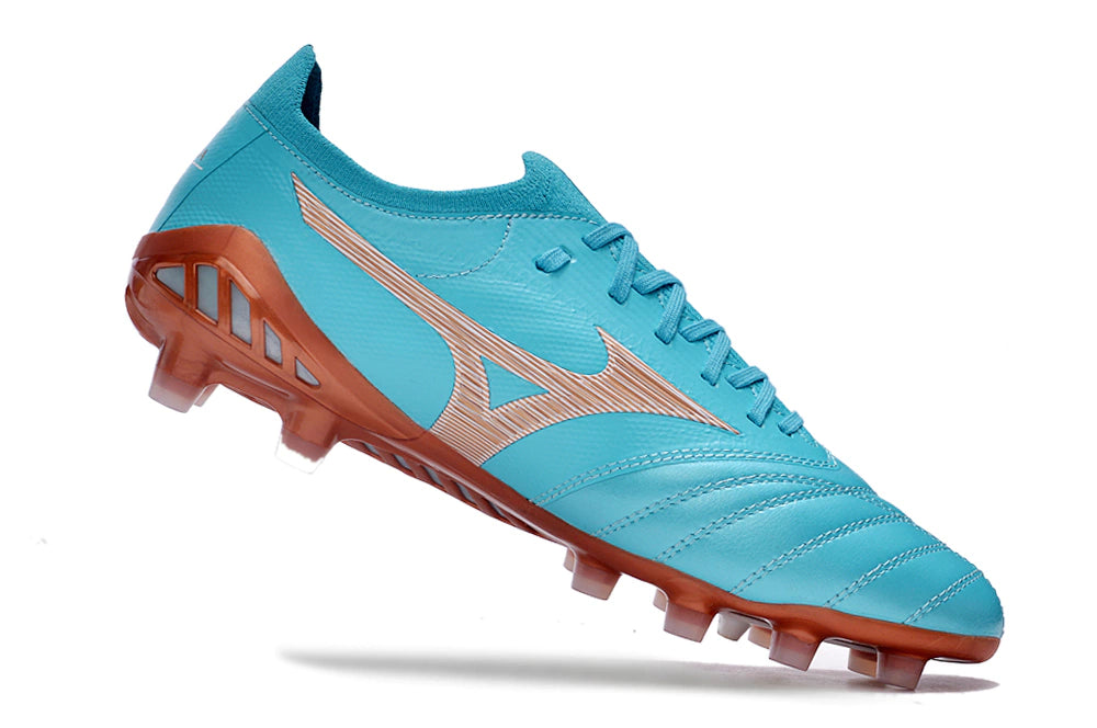 Chuteira Mizuno Morelia Neo 3 Campo FG - Azul/Marrom