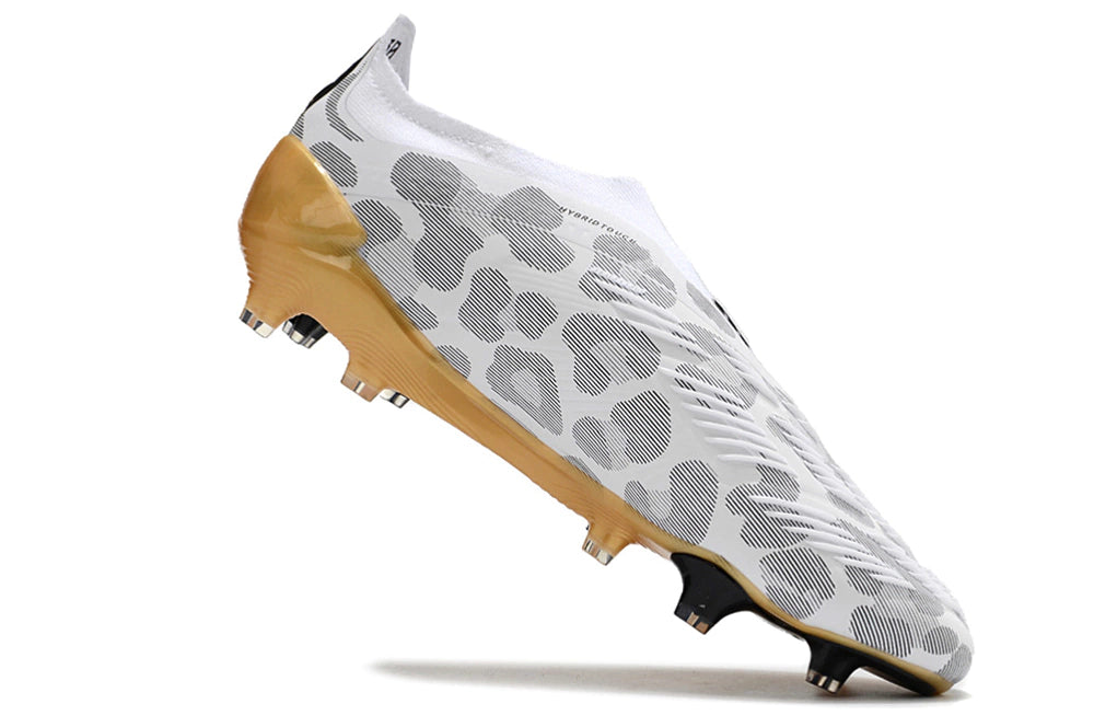 Chuteira Adidas Predstrike Elite Laceless Campo - Branco/Dourado