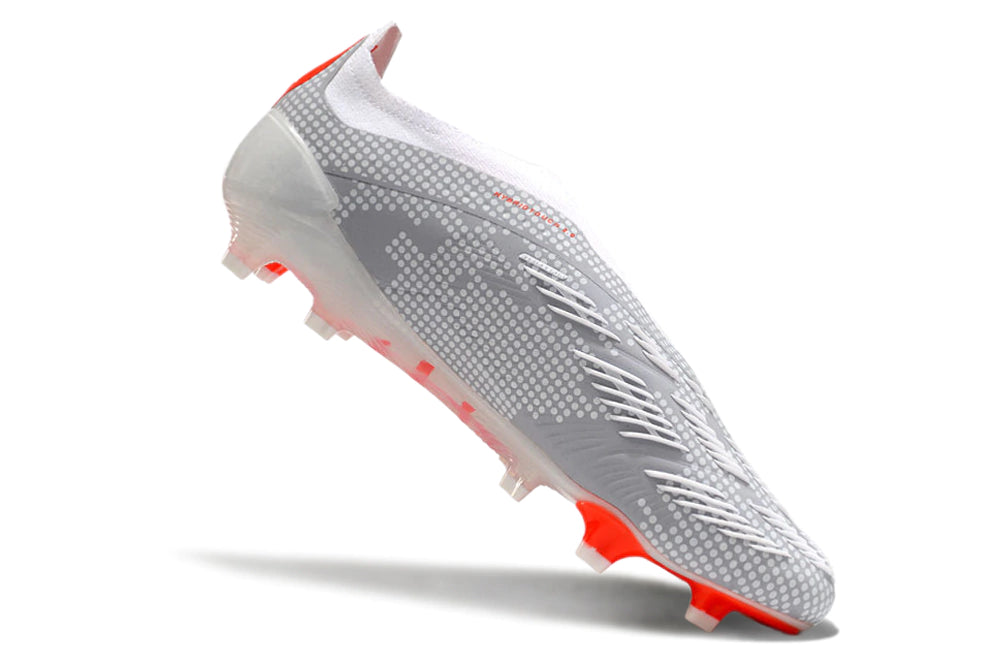 Chuteira Adidas Predstrike Elite Laceless Campo - Branco/Laranja