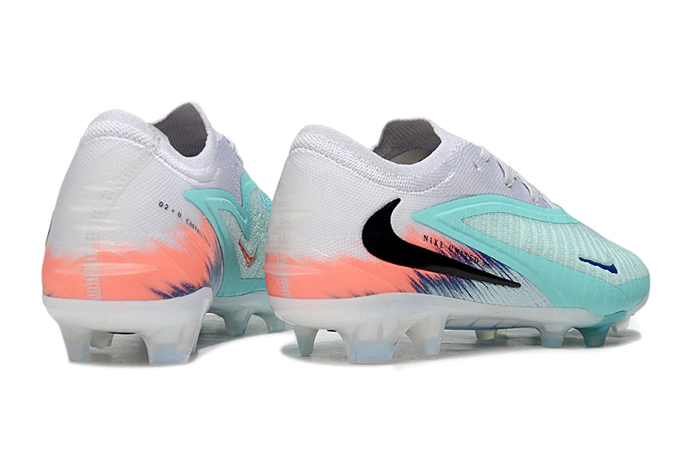 Chuteira Campo NIKE Phantom 6 Elite FG - Branco/Azul