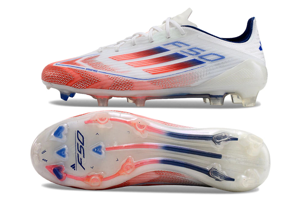 Chuteira Adidas F50 X Campo Branco/Vermelho