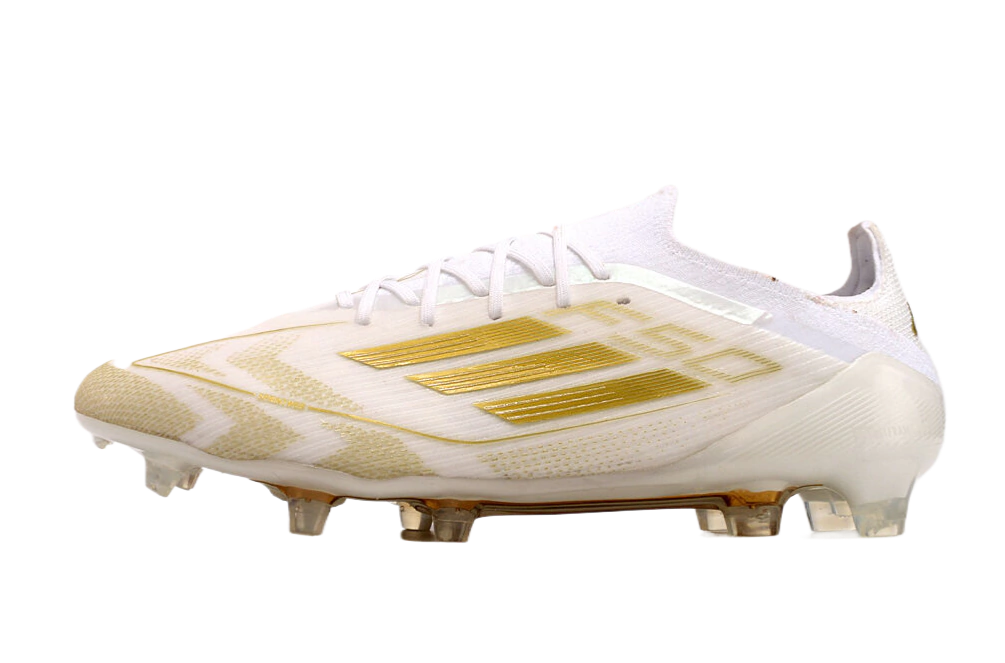 Chuteira Adidas F50 X Campo - Branco/Dourado