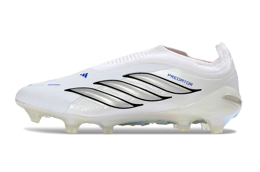 Chuteira Adidas Predator Laceless 26 Elite FG - Branco