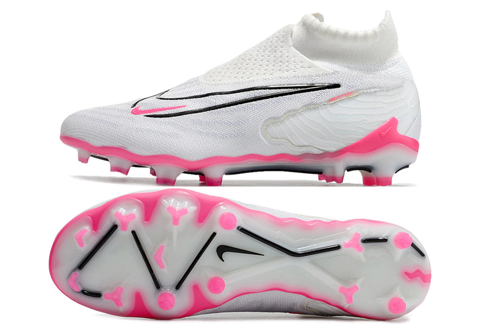 Chuteira Nike Campo Phantom GX Elite FG - Branco/Rosa