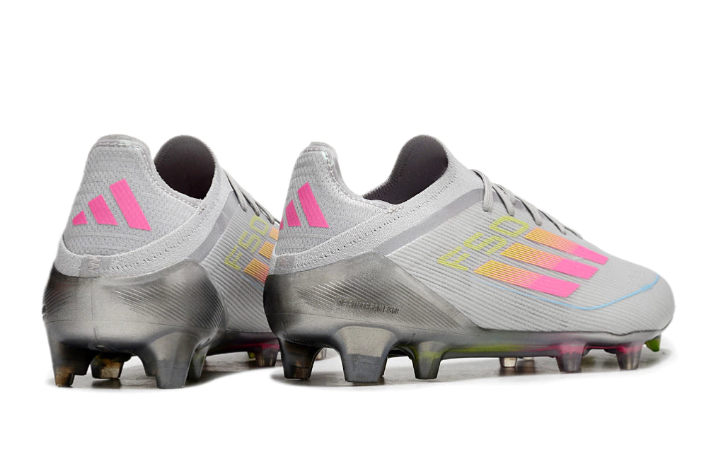 Chuteira Adidas F50 X Campo - Cinza/Rosa