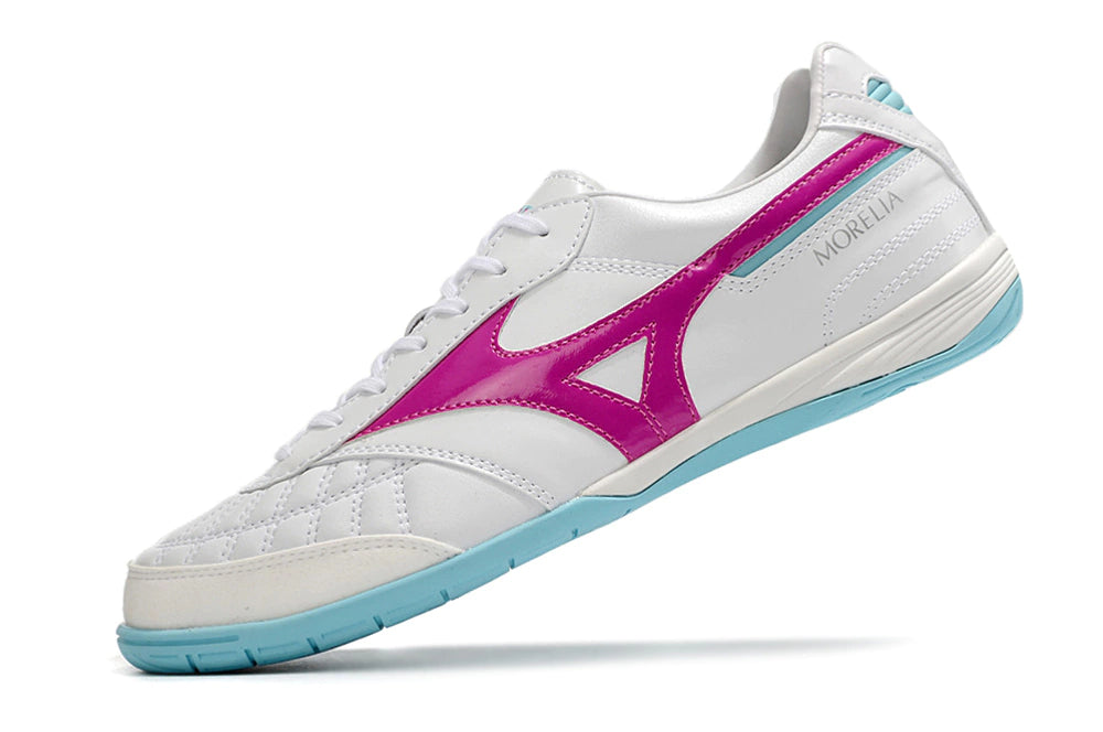 Chuteira Mizuno Morelia Sala Futsal - Branco/Rosa
