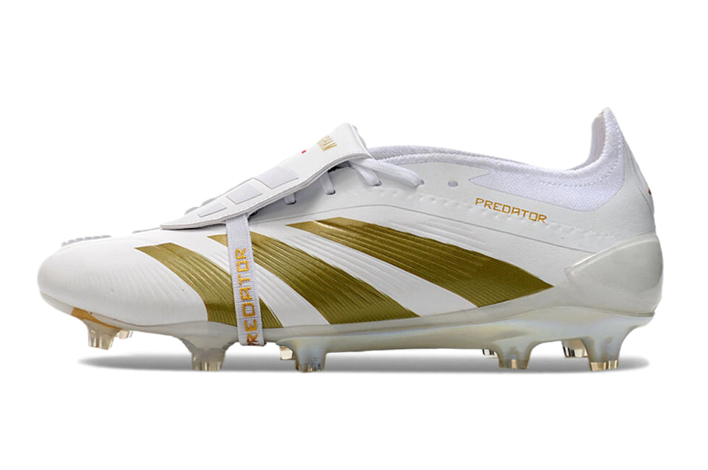 Chuteira Adidas Predstrike Elite Campo - Branco/Dourado
