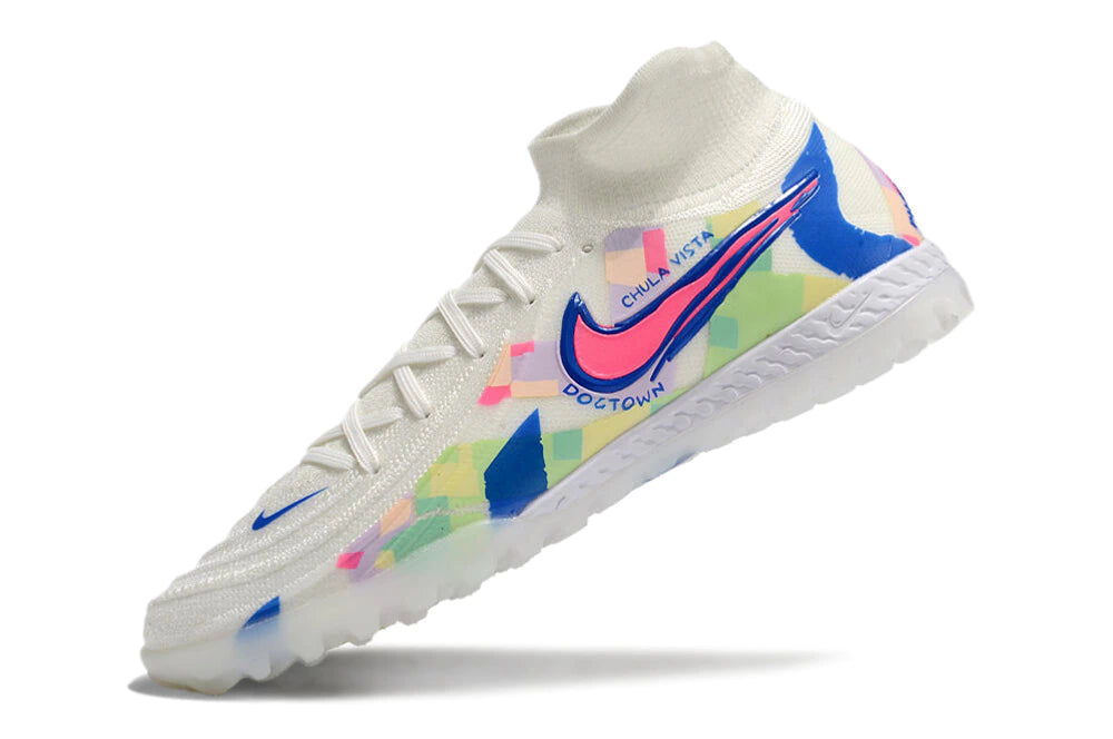 Chuteira Nike React Phantom Luna 2 Elite Society - Branco/Rosa