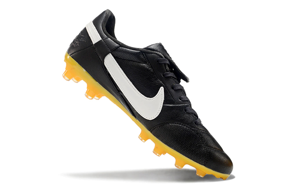 Chuteira Nike Premier 3 FG - Branco/Azul/Amarelo