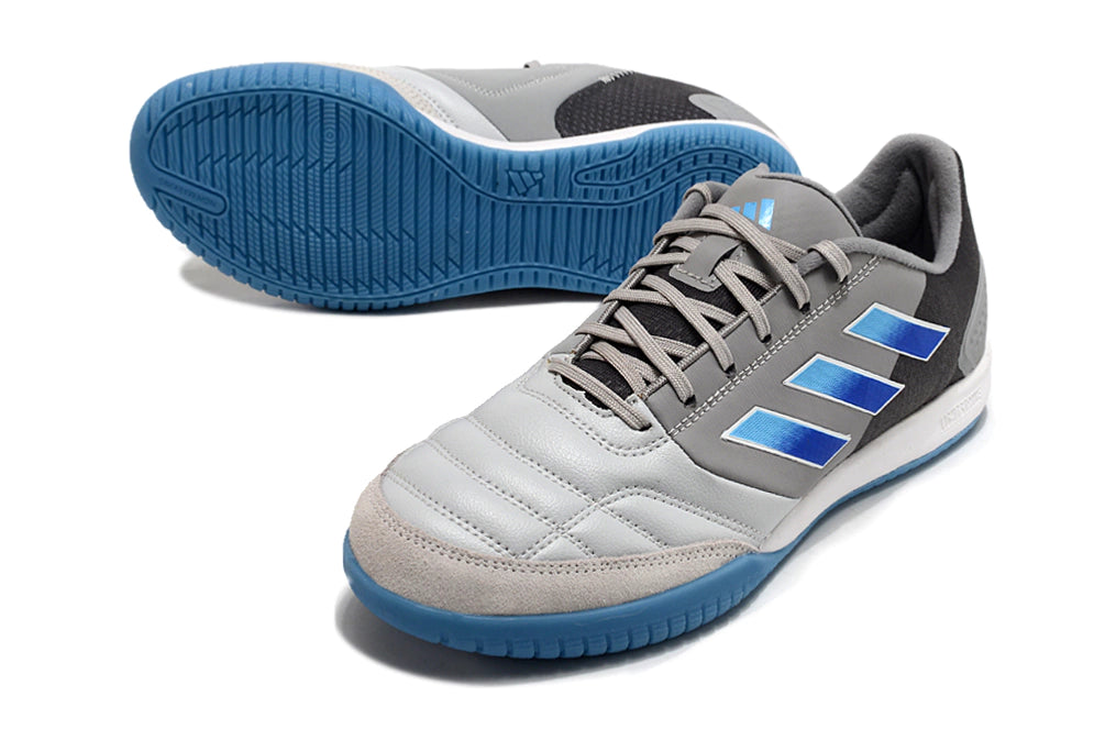 Chuteira Adidas Top Sala Futsal - Cinza/Azul