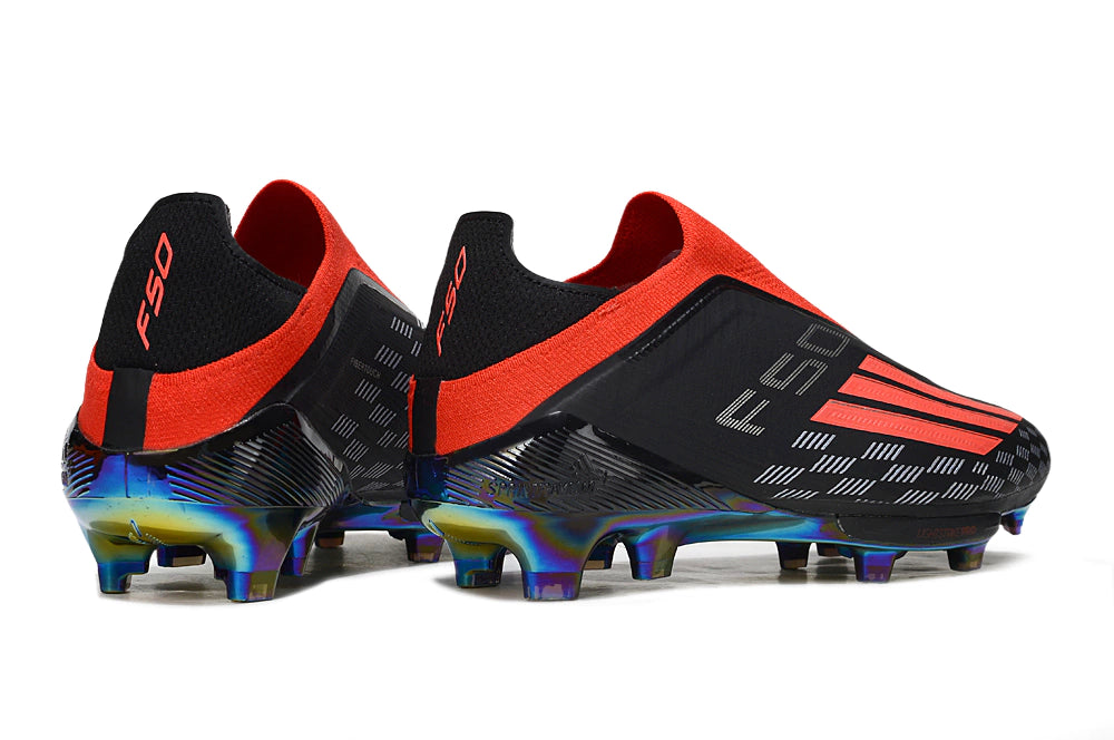 Chuteira Adidas F50 X Laceless Campo - Preto/Vermelho