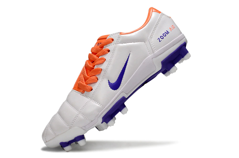 Chuteira Nike Total 90 Campo - Branco/Laranja
