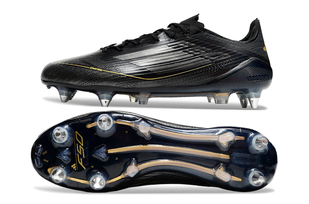 Chuteira Adidas F50 X Campo SG - Preto/Dourado