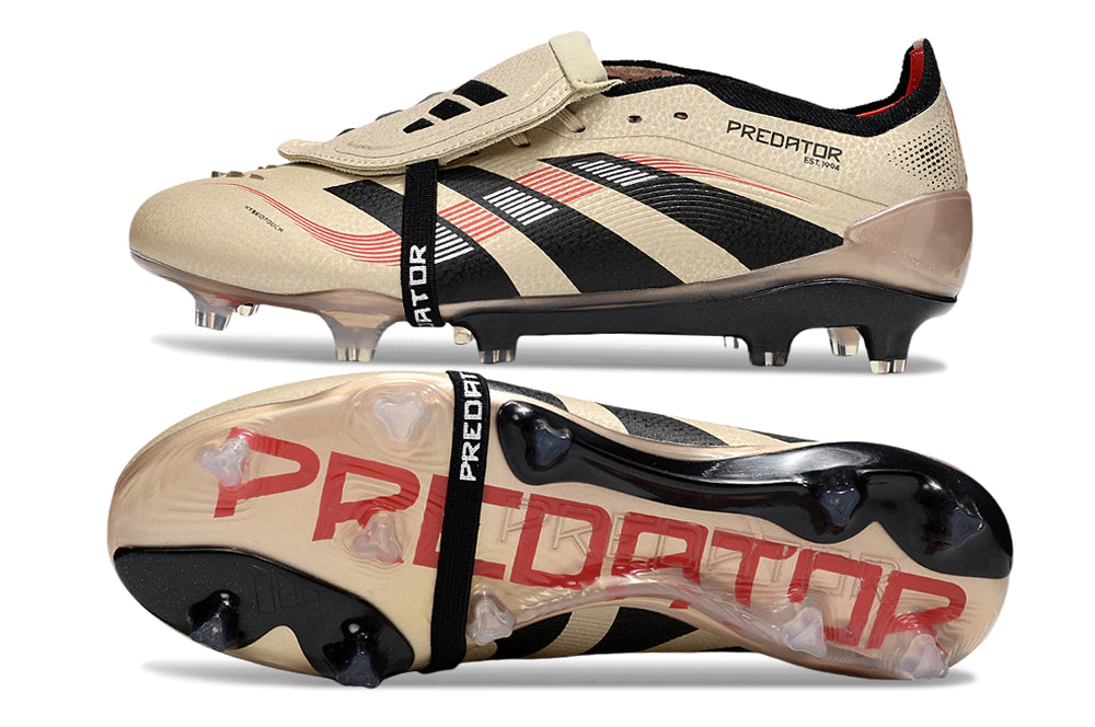 Chuteira Adidas Predator Elite Tongue 25 Campo FG - Marrom/Preto