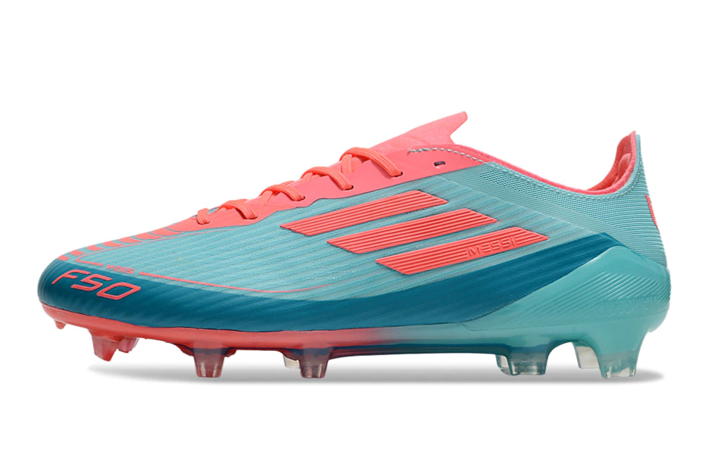 Chuteira Adidas F50 X Campo - Azul/Rosa