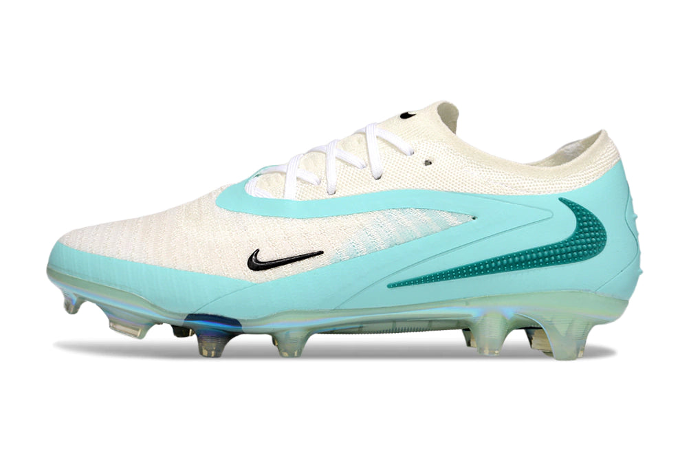 Chuteira Campo NIKE Phantom 6 Elite FG - Branco/Azul