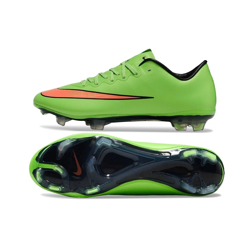 Chuteira Nike Mercurial Vapor 10 FG - Verde/Laranja