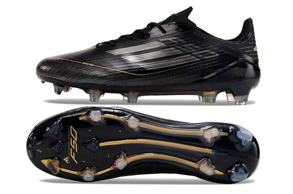 Chuteira Adidas F50 X Campo - Preto/Dourado